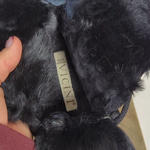 Fit and suede boots black leather Vincini - Picture 2 of 9